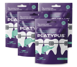 How to floss your teeth with platypus floss